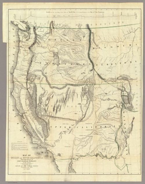 Western North America - John Charles Fremont - 1848